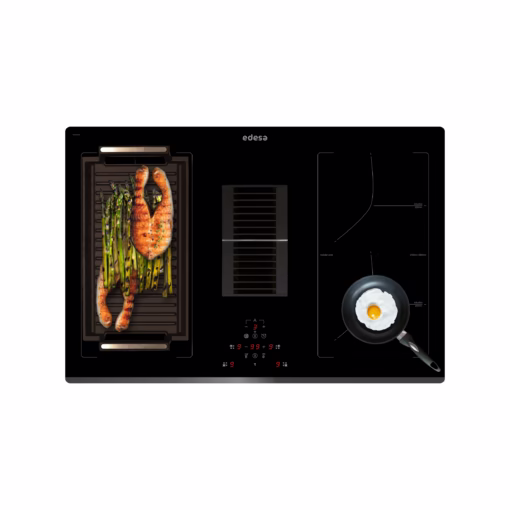 EIT-7422 DD B, plita inductie incorporabila cu hota, 77 cm, 4 zone, touch, 545m3/h, A, 9 kW - imagine 3